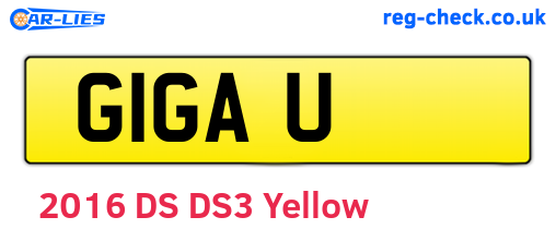 G1GAU are the vehicle registration plates.