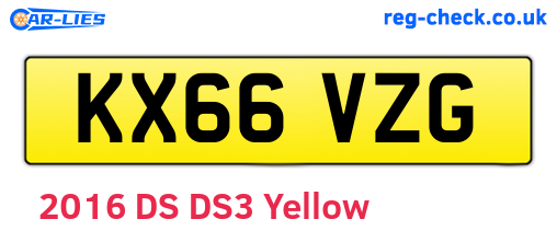KX66VZG are the vehicle registration plates.