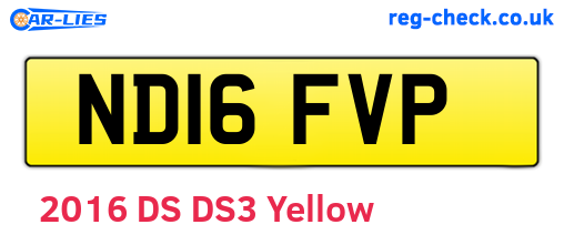 ND16FVP are the vehicle registration plates.