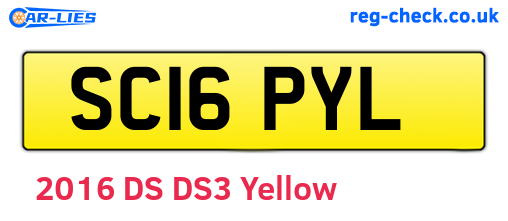 SC16PYL are the vehicle registration plates.