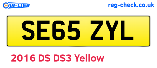 SE65ZYL are the vehicle registration plates.