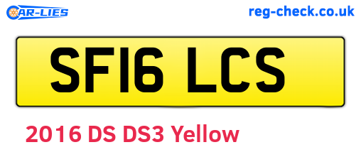 SF16LCS are the vehicle registration plates.