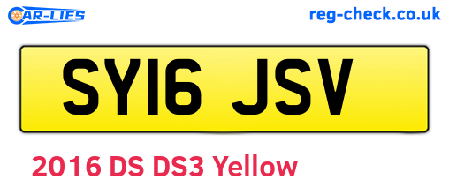 SY16JSV are the vehicle registration plates.