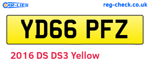 YD66PFZ are the vehicle registration plates.
