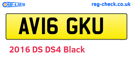 AV16GKU are the vehicle registration plates.
