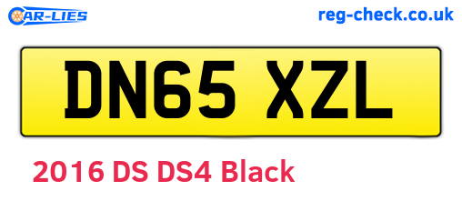 DN65XZL are the vehicle registration plates.