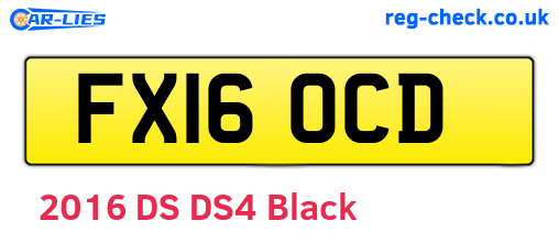 FX16OCD are the vehicle registration plates.