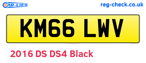 KM66LWV are the vehicle registration plates.