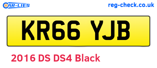 KR66YJB are the vehicle registration plates.