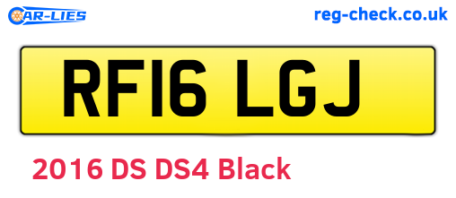 RF16LGJ are the vehicle registration plates.