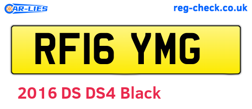 RF16YMG are the vehicle registration plates.