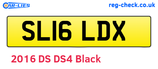 SL16LDX are the vehicle registration plates.