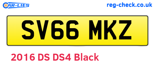 SV66MKZ are the vehicle registration plates.