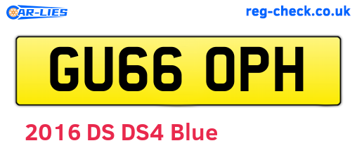 GU66OPH are the vehicle registration plates.