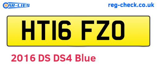 HT16FZO are the vehicle registration plates.