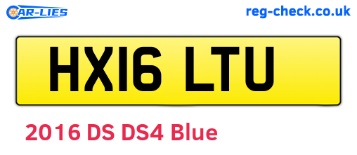 HX16LTU are the vehicle registration plates.