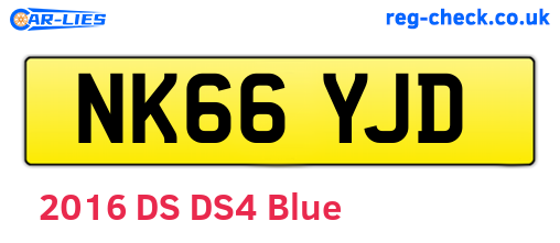 NK66YJD are the vehicle registration plates.