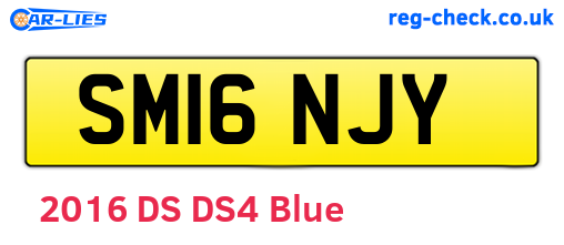 SM16NJY are the vehicle registration plates.