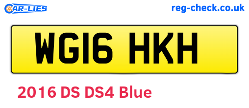 WG16HKH are the vehicle registration plates.