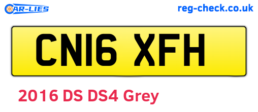CN16XFH are the vehicle registration plates.