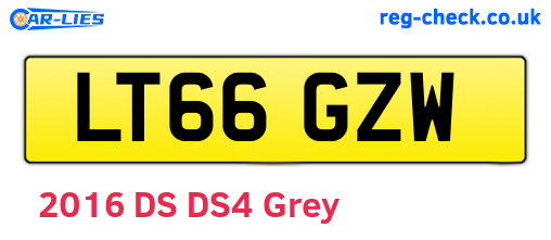 LT66GZW are the vehicle registration plates.