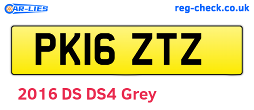 PK16ZTZ are the vehicle registration plates.