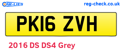 PK16ZVH are the vehicle registration plates.