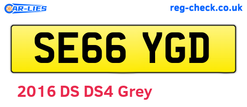 SE66YGD are the vehicle registration plates.