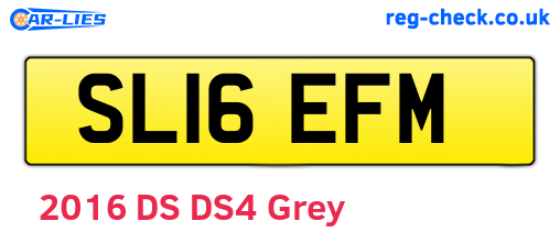 SL16EFM are the vehicle registration plates.
