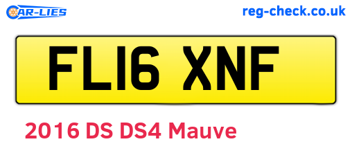FL16XNF are the vehicle registration plates.