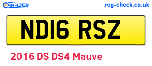 ND16RSZ are the vehicle registration plates.