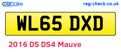 WL65DXD are the vehicle registration plates.