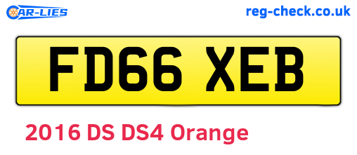 FD66XEB are the vehicle registration plates.