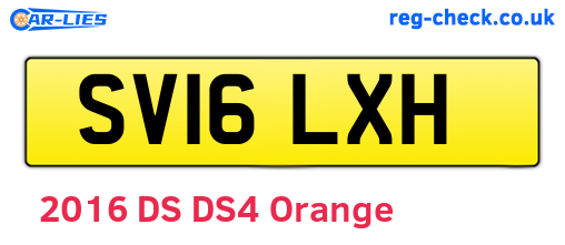 SV16LXH are the vehicle registration plates.