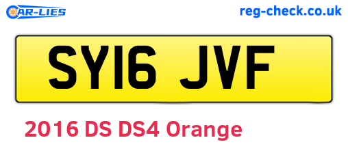 SY16JVF are the vehicle registration plates.