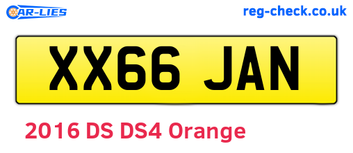 XX66JAN are the vehicle registration plates.