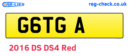 G6TGA are the vehicle registration plates.