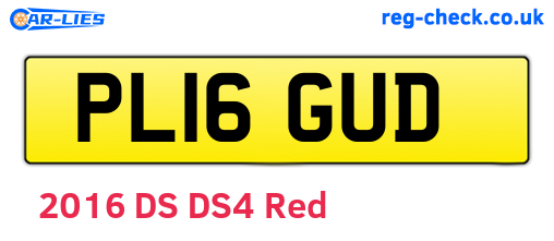 PL16GUD are the vehicle registration plates.