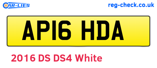 AP16HDA are the vehicle registration plates.