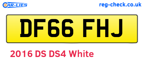 DF66FHJ are the vehicle registration plates.
