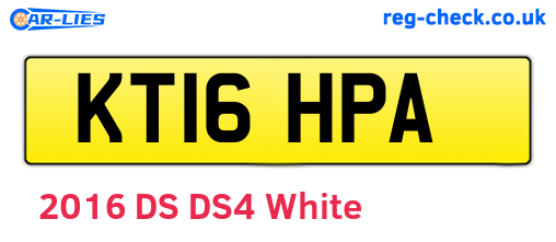 KT16HPA are the vehicle registration plates.