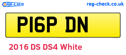 P16PDN are the vehicle registration plates.