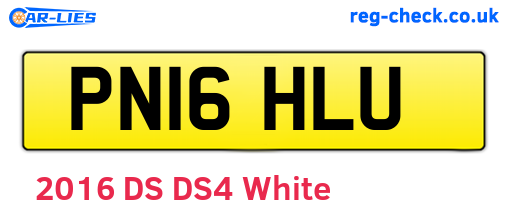 PN16HLU are the vehicle registration plates.