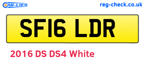SF16LDR are the vehicle registration plates.