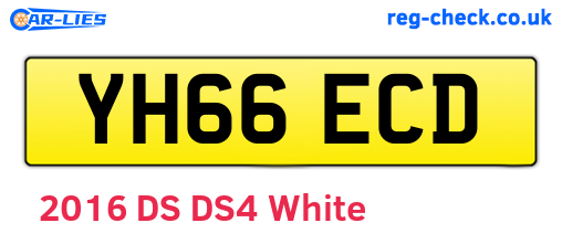 YH66ECD are the vehicle registration plates.