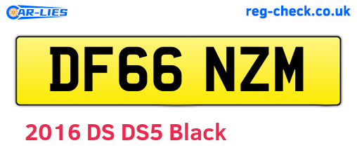 DF66NZM are the vehicle registration plates.
