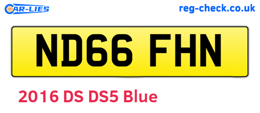ND66FHN are the vehicle registration plates.