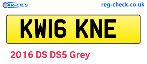 KW16KNE are the vehicle registration plates.