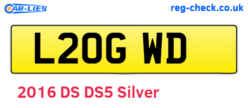 L20GWD are the vehicle registration plates.