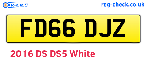 FD66DJZ are the vehicle registration plates.